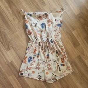 Floral Cream Jumpsuit